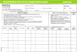 Blood Transfusion Sheet